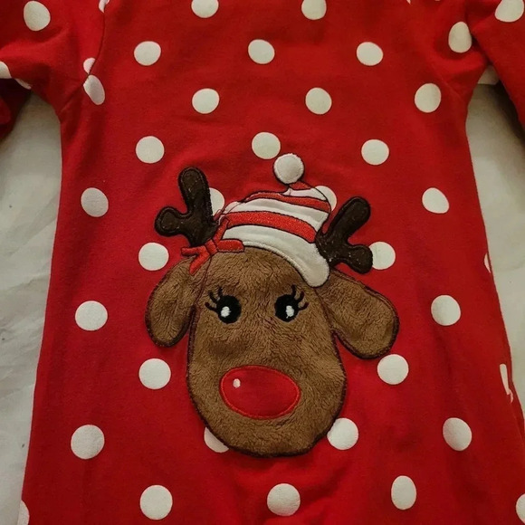 Infantβ Christmas & Ruldoph Theme Footed Pjs - Picture 4 of 8